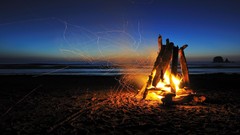 Macro Landscapes nature fire coast Beaches outdoors camping