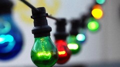 macro lights lightbulb bokeh Technology Green red