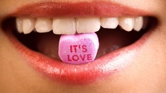 Macro love Candies mouth