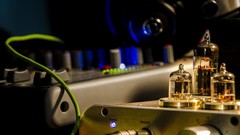 Macro Music headphones mixer long exposure