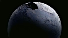 Macro nature black bubbles outer space