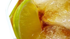 Macro nature drinks lemons