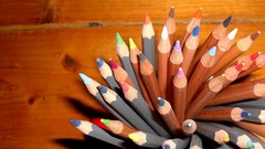 Macro Pencils colors Wood HDR Photography