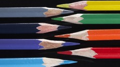 Macro Pencils white background colors colored pencils