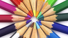 Macro Pencils white background colors colored pencils