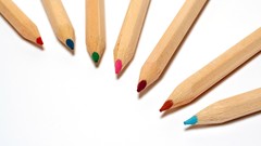 Macro Pencils white background colors colored pencils