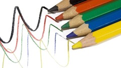 Macro Pencils white background lines colors colored pencils