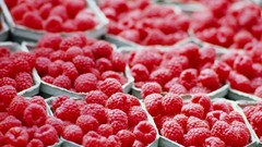 Macro raspberries