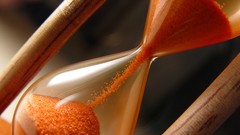 Macro sand hour glass