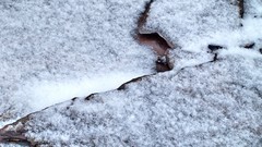Macro stones snow frost rocks