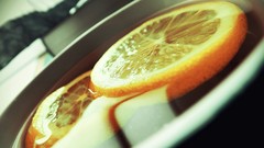 Macro tea lemons