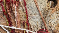 Macro Textures red string