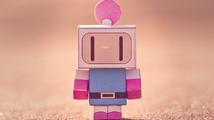 Macro video games papercraft Bomberman