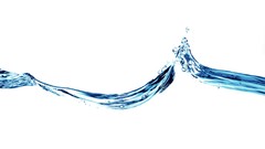 Macro water close-up white background widescreen ripples