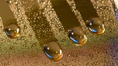 Macro water drops condensation