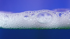 Macro water soap suds
