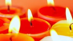 Macro winter Christmas Candles tealight