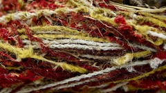 Macro yellow red abstract string