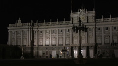 Madrid royal palace night