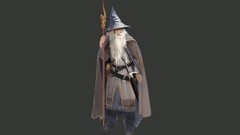 Mage Gandalf Wizards minimalistic artwork Lord of the Rings 