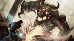 Magic abstract wings horns demons artwork fantasy art