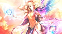 Magic artwork bright woman