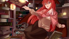 Magic Books glasses touhou redheads meganekko video games 