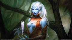 Magic crystals artwork blue