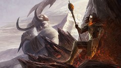 Magic giant axe mage artwork fantasy art