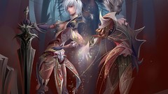 Magic lights elves armor Swords artwork lineage 2 video games 