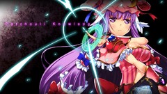 Magic long hair anime girls touhou purple hair patchouli 