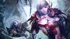 Magic Men woman Swords drawings aion artwork fantasy art