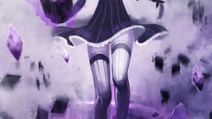 Magic moon purple Books power crystals dress hats magician 