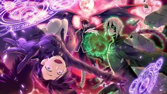 Magic moon wings Anime horns anime girls black hair demons 