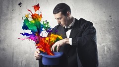 Magic paint hats multicolor