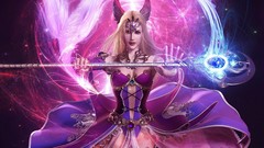 Magic purple wand artwork digital art fantasy art