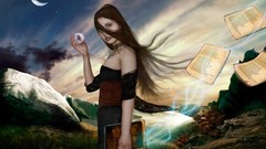 Magic woman Books artwork digital art