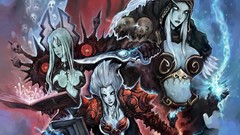 Magic woman Books Undead white hair long hair world of warcraft 