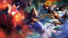 Magic woman creatures battles artwork fantasy art