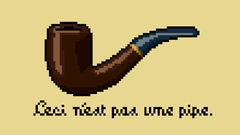 Magritte pixelated The treachery