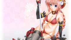 Mahou shoujo lyrical nanoha cleavage thigh highs swimsuits
