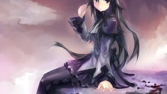 Mahou shoujo madoka magica black hair akemi homura
