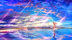 Mahou shoujo madoka magica kaname madoka skyscapes