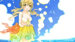 Mahou shoujo madoka magica tomoe mami cleavage abe kanari 