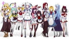 Maids hakurei reimu bare shoulders touhou komeiji koishi izayoi 