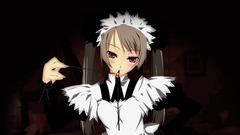 Maids red eyes twintails