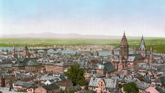 Mainz blick zum rhein