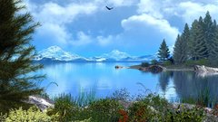 Majestic blues scenery Art