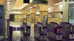 Makoto Shinkai arrows clocks interior design 5 centimeters per 