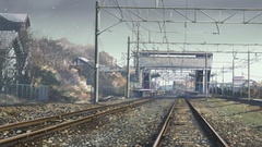 Makoto Shinkai railroad tracks